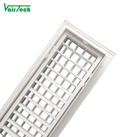 Ventilation HVAC Blanc Échappement Aluminium Réglable Diffuseur D'air Évent Amovible Double Déviation Grille D'air