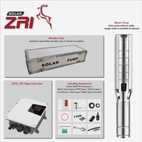 Nouvelle pompe centrifuge submersible solaire ZRI en argent pour eau propre haute pression 1.25-3HP, sortie 4/6 pouces, 3 pouces, 110-350V, garantie 2 ans