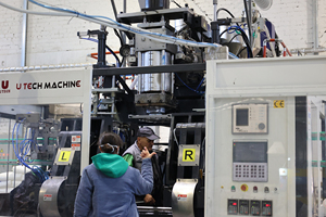 U công nghệ đầy đủ tự động đôi trạm 5-10 LÍT trang trại hóa chất Chai thổi máy đùn nhựa thổi khuôn máy - Product Image 4