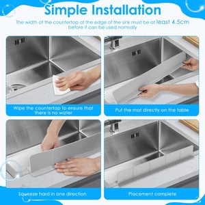 Protection anti-éclaboussures en silicone pour évier de cuisine, avec ventouse antidérapante puissante, pour le lavage de la vaisselle et le robinet - Product Image 5