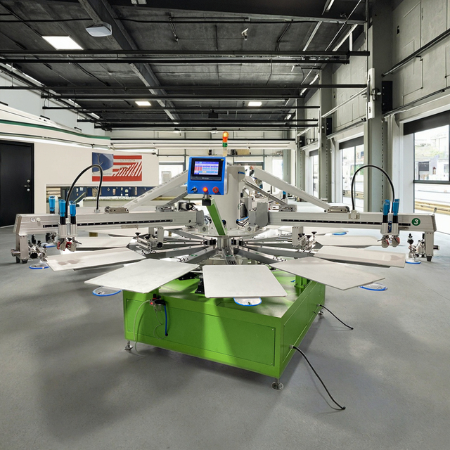 DGRUIDA Full Set Screen Printer 3 Color 12 Stations Automatic Screen Printing Machine