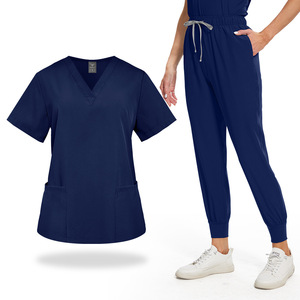 Quirófano médico belleza Spa ropa de trabajo mujeres hombres enfermera uniforme Scrubs Jogger Set salud cuidador ropa de trabajo uniformes de enfermería - Product Image 4
