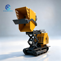 Dumper sur chenilles à levage haute capacité 1000 kg, benne hydraulique, certifié CE EPA pour la construction agricole