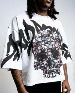 <span class=keywords><strong>Camiseta</strong></span> de Hombre de Alta Calidad, Corte Cuadrado, Personalizada, Estampada, de Algodón Grueso, Hombros Caídos, Estilo Recortado - Product Image 1