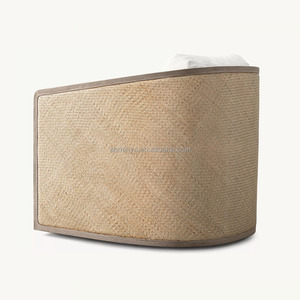 Sillón Giratorio de Diseño Contemporáneo de Lujo, Estilo Minimalista Moderno, Respaldo de Ratán, Cómodo, de Tela, para Sala de Estar u Oficina en Casa - Product Image 4
