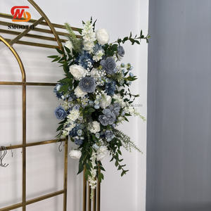 SMOOTH Factory Direct Blue Artificial Rose Flower <b>Arch</b> Arrangement Flower Runner For <b>Wedding</b> Party Decoration - Product Image 1