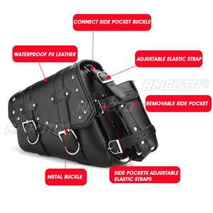 Alforjas Universales para Motocicleta, Bolsas Laterales para Herramientas, Bolsa de Almacenamiento de Equipaje para Motocicleta y Scooter, Bolsa Impermeable para Cafe Racer - Product Image 3