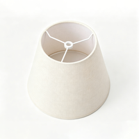 Abat-jour en tissu lin et soie, style vintage, abat-jour plissé pour lampe de table, lustre, suspension
