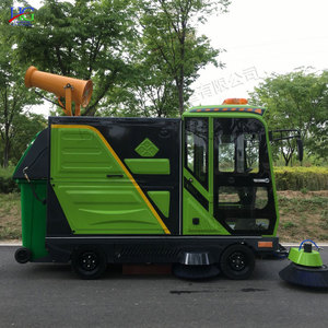 GH-240 điện bốn bánh quét với Thùng Rác Công suất lớn và xe bồn nước gắn máy quét đường - Product Image 4