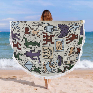 Toalla Refrescante de Playa, Manta de Camping, Algodón Personalizado al por Mayor con Diseño Floral para Uso en <span class=keywords><strong>Hoteles</strong></span> y Viajes - Product Image 4
