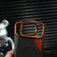 Coque de téléphone haut de gamme en alliage d'or avec clip magnétique dissipateur de chaleur, compatible iPhone 17 Pro Max, Apple 16P, anti-chute, texture 15 Pro
