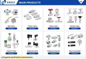 Válvulas de Bola EAGLE de Acero Inoxidable 304/316L, Fabricante, Alta Presión, 1/4-2'', para Agua, Soldadura BSPP G BSPT R, Tipo de Férula KHB - Product Image 3