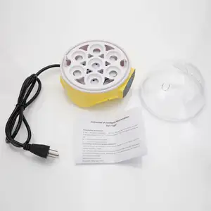 Mini incubadora de huevos de gallina de codorniz bonita giratoria pequeña 7 huevos incubadora automática