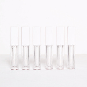 ที่กำหนดเองสแควร์ล้างสีขาวบริสุทธิ์ของเหลวลิปกลอหลอดที่มีแปรง - Product Image 3