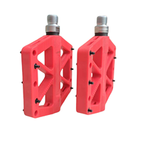 Pédales de vélo en nylon pour vélo de route noir/rouge/jaune/argent antidérapant VTT Pédale de vélo en nylon de différentes couleurs