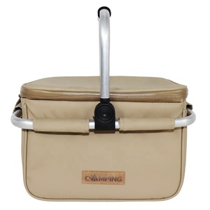 Panier de pique-nique isotherme pliable en polyester, robuste, multi-usages, imperméable et durable, avec cadre renforcé - Product Image 5