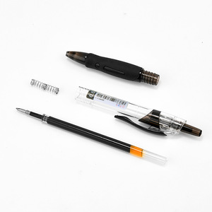 Stylo gel à bouton-poussoir 0,5 mm, corps en plastique, portable, pour bureau, étudiants, usage général, outil d'écriture - Product Image 3