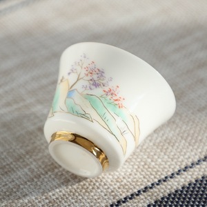 Toptan koyun yağ beyaz porselen Gongfu çay seti ev Gaiwan bardak bira seyahat çay eşya toptan iş hatıra - Product Image 4