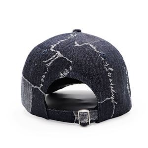 Casquettes de baseball en denim vintage délavé, personnalisables avec logo, unies et vierges - Product Image 4