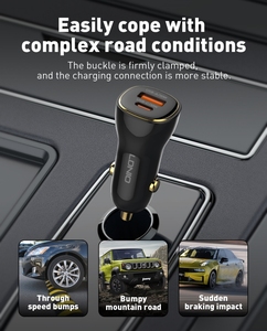 Ldnio <span class=keywords><strong>C103</strong></span> Hot Bán Chất Lượng Cao 60W Nhanh Chóng Sạc Sạc Sạc Xe Hơi QC 3.0 Dual Port Nhanh Chóng Sạc USB Và Loại C Sạc Xe Hơi - Product Image 3