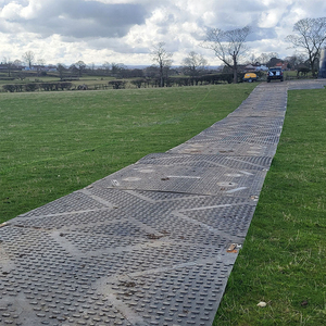 Tapis de protection du sol en HDPE à surface antidérapante, tapis portables pour boue avec poignées pour excavatrices, camions et équipements lourds - Product Image 4