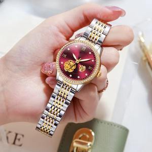 Montre mécanique de luxe légère pour femme, étanche, avec cadran ajouré, vente en gros d'usine - Product Image 1