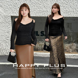 Runqi – Haut en maille à épaules dénudées et col drapé pour femme, noir, grande taille, couleur unie, manches longues, chemisier scintillant pour l'automne - Product Image 3