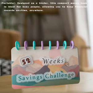 <span class=keywords><strong>Livre</strong></span> de reliure de défi d'économie d'argent de 52 semaines avec des enveloppes pour économiser de l'argent planificateur de budget d'économie d'argent - Product Image 5