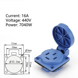 Enchufe Impermeable, Conector Industrial, Contacto de Cobre, Enchufe Europeo - Product Image 4