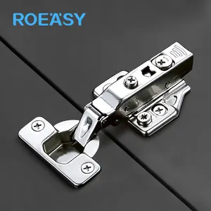 ROEASY Hydraulic Soft-closing 3D cabinet hinge Slow Motion Cupboard Furniture Hinge With 3D Adjustable plate