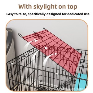 Jaula para Gatos, Extra Grande, para Interiores, con Espacio Libre, Inodoro Integrado, Plegable, de Dos o Tres Pisos, Villa para Gatos con Estructura de Hierro - Product Image 2