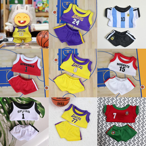 Trajes de <span class=keywords><strong>Baloncesto</strong></span> y Fútbol + Juguete DIY de Macaron con Corazón, Ropa de Felpa de Tela/Nylon de 17 cm, Muñecas de Dibujos Animados Unisex, Muñeca a Pilas - Product Image 4