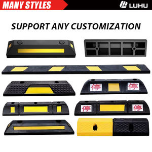 ガレージカーストッパー用の新しいベベルポジショナーゴム製パーキングカーブゴムホイールストッパー - Product Image 5