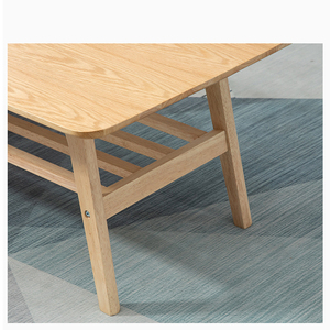 Muebles para el Hogar, Mesa de Centro Redonda de Estilo Japonés, de Madera Maciza, de Doble Capa, de Una Sola Capa - Product Image 4