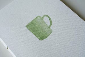Carnet d'aquarelle de haute qualité, couverture rigide en cuir personnalisée, style minimaliste estival, reliure cousue - Product Image 4