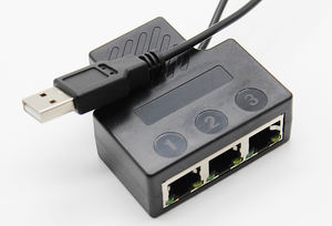 1〜3ポート [3デバイス同時ネットワーキング] USB電源ケーブルを使用したネットワーク拡張100 Mbpsインターネット速度8P8Cエクステンダー - Product Image 5