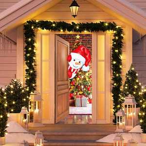 ราคาดีที่สุด ปี 2025 ขายส่ง ป้ายประตูคริสต์มาส ออกแบบเองได้ ฉากหลังงานวันเกิด ฉากหลังประตูบ้าน ของตกแต่งประตู - Product Image 3