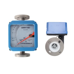 Metal Tube Rotor Flowmeter HL-LZ-15 DN25 0-63L/h Flange Gas Flow Meter Blue - Product Image 1