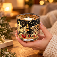 Coffret cadeau de bougies parfumées Star Glowing City View, parfum luxueux, pour homme et femme, souvenir de Noël