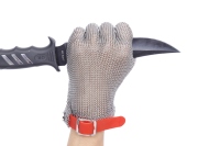 Gant à cinq doigts en acier inoxydable 316L pour trancher la cuisine, couper les huîtres de boucher, écailler les filets de poisson, sangle en TPU