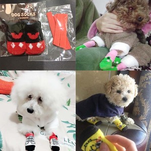 Calcetines para perros, diseño de dibujos animados de fibra acrílica antideslizante para mascotas, uso en las cuatro estaciones - Product Image 3