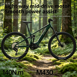<span class=keywords><strong>Bicicleta</strong></span> Eléctrica de Montaña con Suspensión Delantera de <span class=keywords><strong>29</strong></span>/27.5 Pulgadas y 500 W, 12 Velocidades, 720 Wh, Cómoda para Carreras Todoterreno para Adultos - Product Image 2