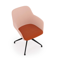 Fauteuil de bureau moderne haut de gamme, avec coussin en tissu commercial et pieds en métal pour zone de réception