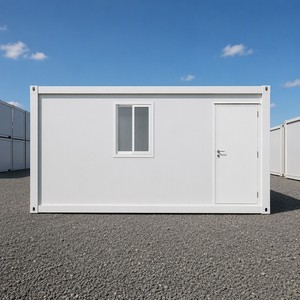 Structure de maison conteneur préfabriquée en acier de 20 pieds, démontable - structure de maison miniature préfabriquée en kit, portable, pour maison modulaire - Product Image 1