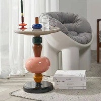 Table basse moderne minimaliste en bois massif inspirée de l'aubépine confite, créative et tendance