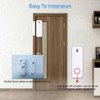 Système d'alarme de sécurité intelligent KONLEN 2G/4G avec capteur de porte/fenêtre sans fil Contact magnétique Matériau ABS Alerte d'entrée ouverte 433Mhz