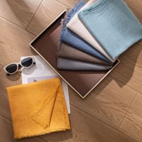 Châle à franges pour cils, Hijab musulman Bawal, Foulard uni pour femme
