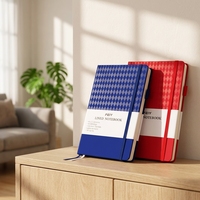 Libreta A5A6 con Cubierta Rígida de Piel Sintética, Estilo Simple para Registro de Reuniones, Personalizable con Logotipo Empresarial