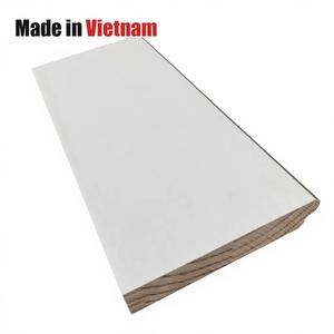 Plinthe de fenêtre en bois apprêté blanc pour décoration extérieure et finition de fenêtre - Product Image 1