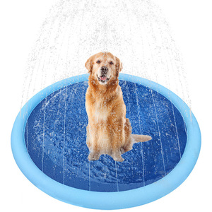 Pet Inflatable Spray Pool 170Cm Round Water Play Mat For Dogs Outdoor Cooling Splash Pad - Product Image 4
